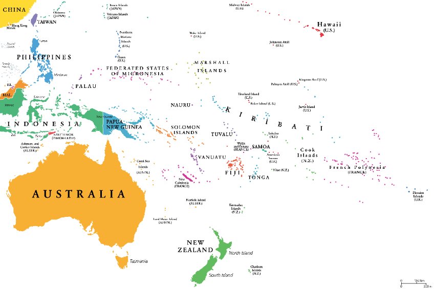 Map Of Oceania 